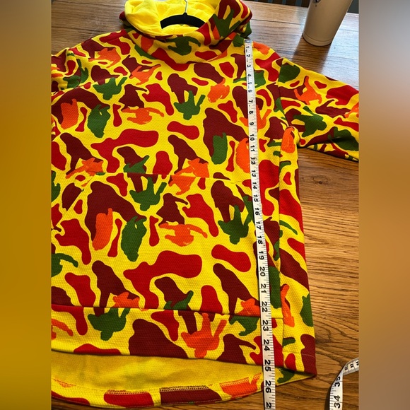 Adidas X NERD Pharrell Williams Champ Yellow Camo ERG Glo Hoodie Size Medium - Picture 7 of 8